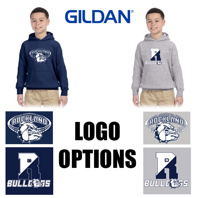 Rockland Youth Football and Cheer Gildan Youth Heavy Blend™ 8 oz., 50/50 Hooded Sweatshirt, #G185B