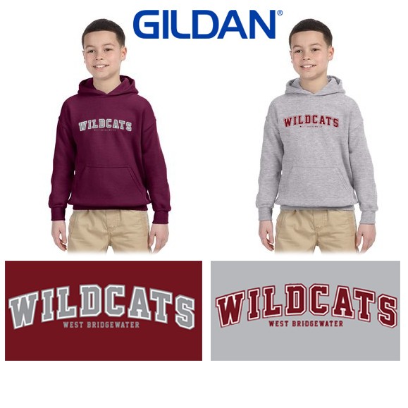 West Bridgewater Youth Football (& Cheer) Association Gildan Youth Heavy Blend™ 50/50 Hooded Sweatshirt 