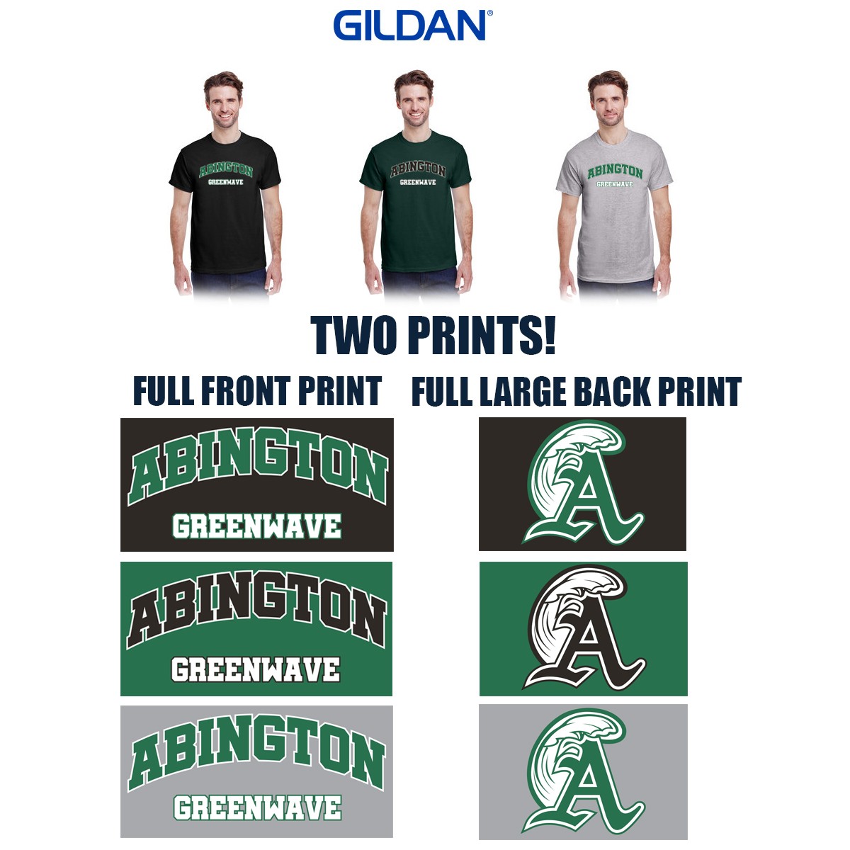 Abington Youth Football & Cheer Gildan Adult Ultra Cotton® T-Shirt, 2 Print Version (ADULT)