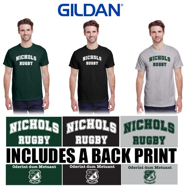 Nichols College Rugby Gildan Adult Ultra Cotton® T-Shirt, Unisex/Men’s Fit