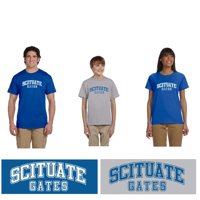 Scituate Apparel (Available through Gates School) Gildan Ultra-Cotton 6oz T-Shirt, “GATES” Special Edition