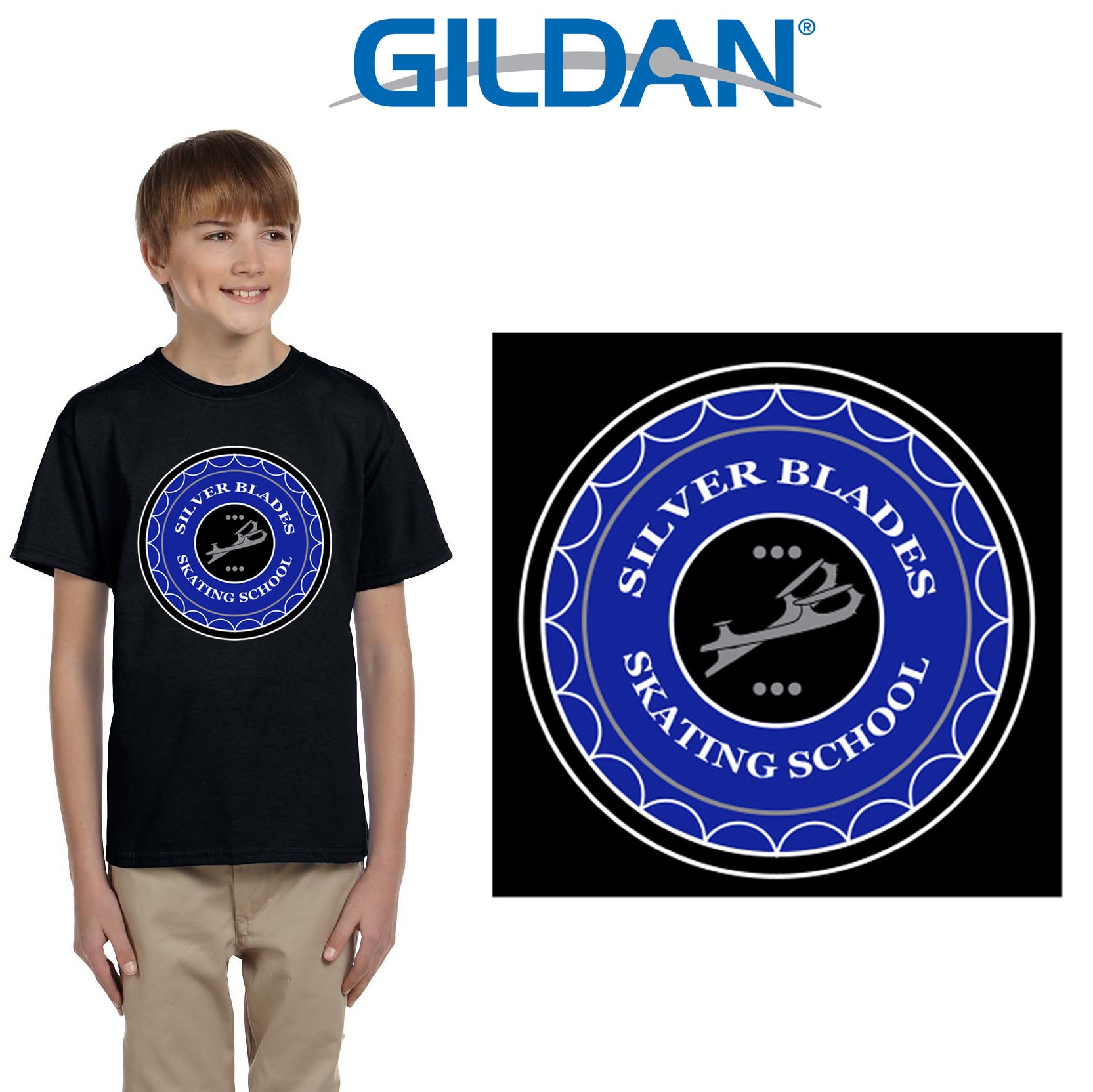 Silver Blades Skating School Gildan Youth Ultra Cotton® 6 oz. T-Shirt