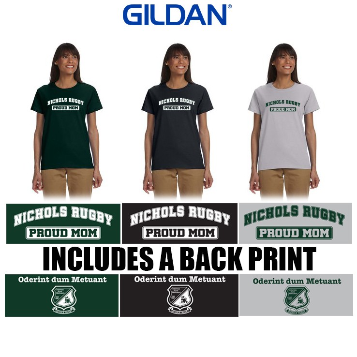 Nichols College Rugby Gildan Ladies' Ultra Cotton® T-Shirt, Rugby Mom
