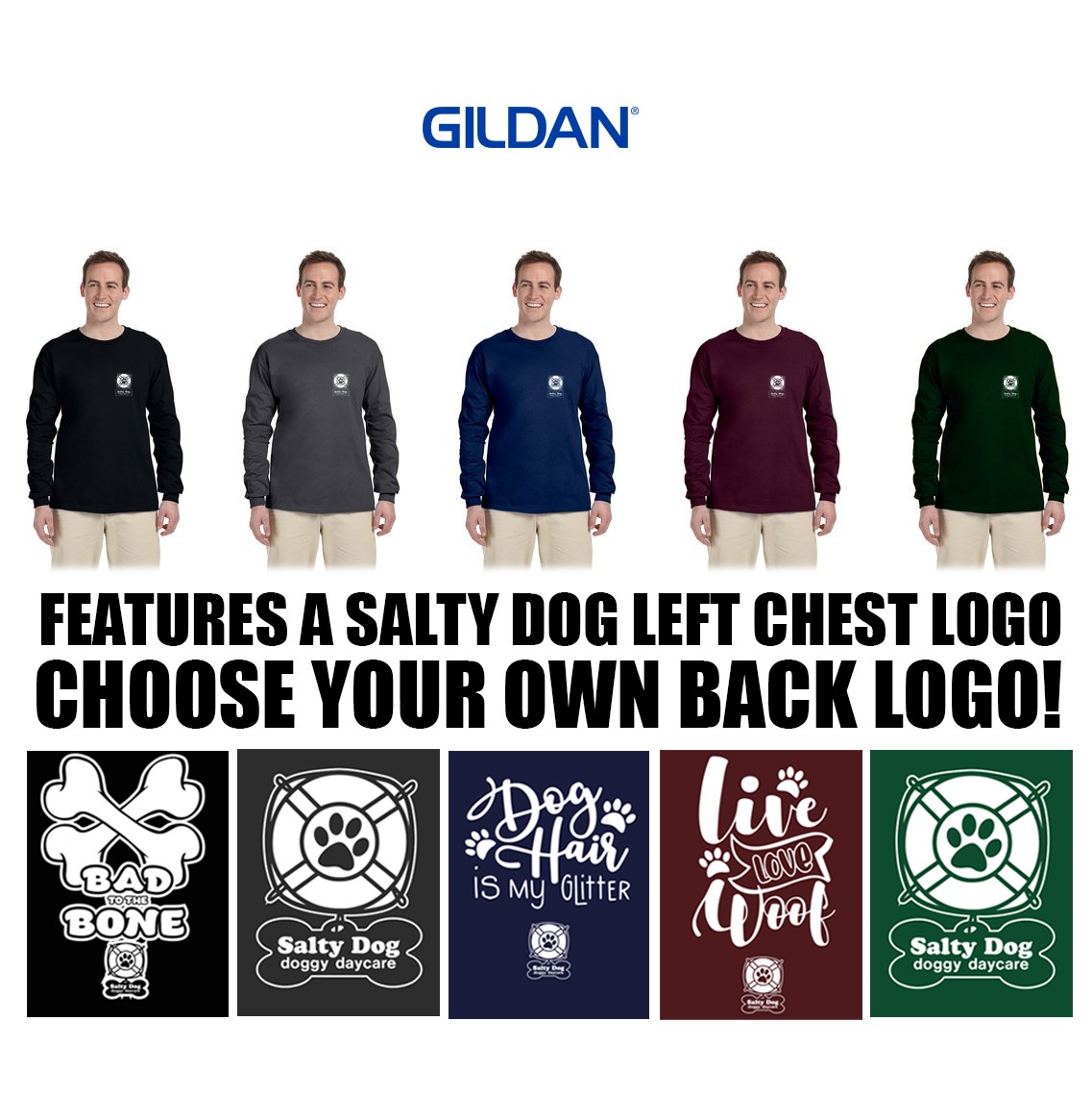 Salty Dog Doggy Daycare Gildan Adult Ultra Cotton® Long-Sleeve T-Shirt