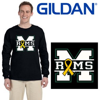 Marshfield High School Gold Ribbon Club Gildan Adult Ultra Cotton® 6 oz. Long-Sleeve T-Shirt