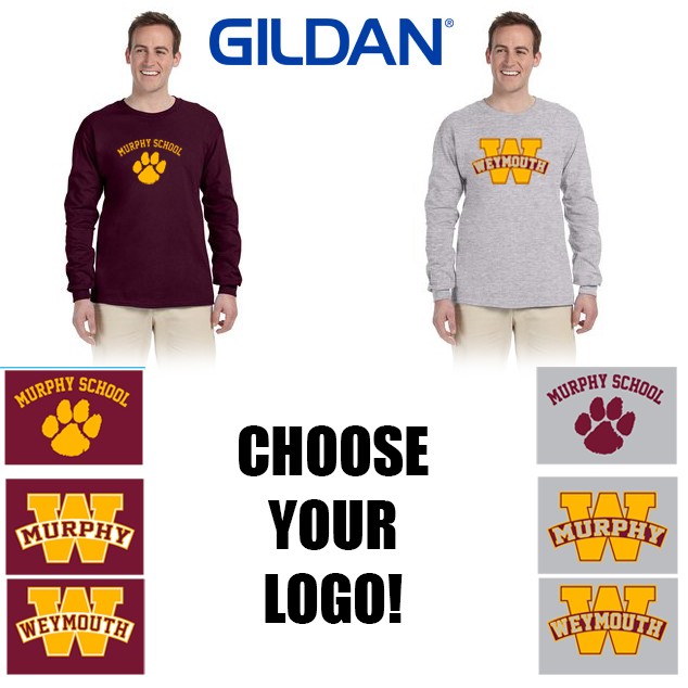 Murphy School Gildan Adult Ultra Cotton® Long-Sleeve T-Shirt, With Logo Options