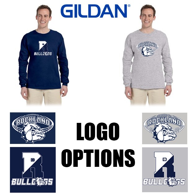Rockland Youth Football and Cheer Gildan Adult Ultra Cotton® Long-Sleeve T-Shirt, #G240