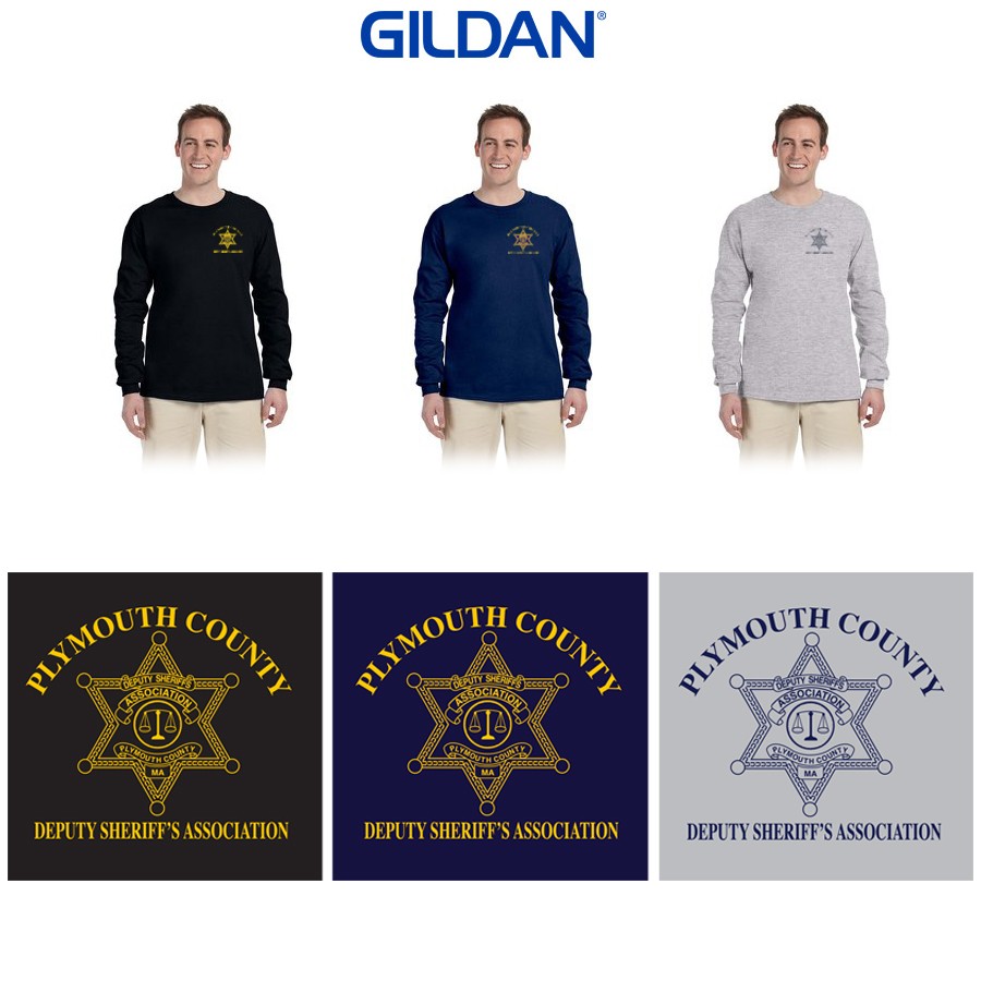 Plymouth County Deputy Sheriffs Association Gildan Adult Ultra Cotton® 6 oz. Long-Sleeve T-Shirt