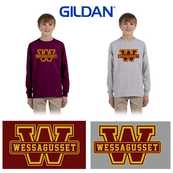 Wessagusset Primary School Gildan Youth Ultra Cotton® Long-Sleeve T-Shirt 