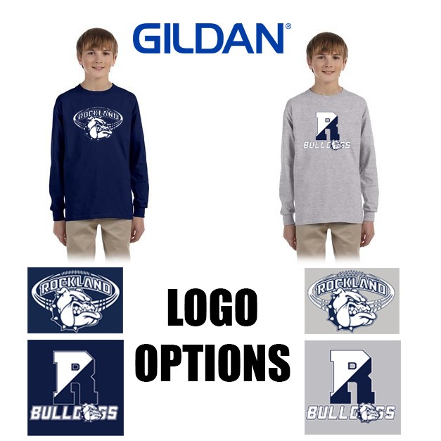 Rockland Youth Football and Cheer Gildan Youth Ultra Cotton® Long-Sleeve T-Shirt, #G240B