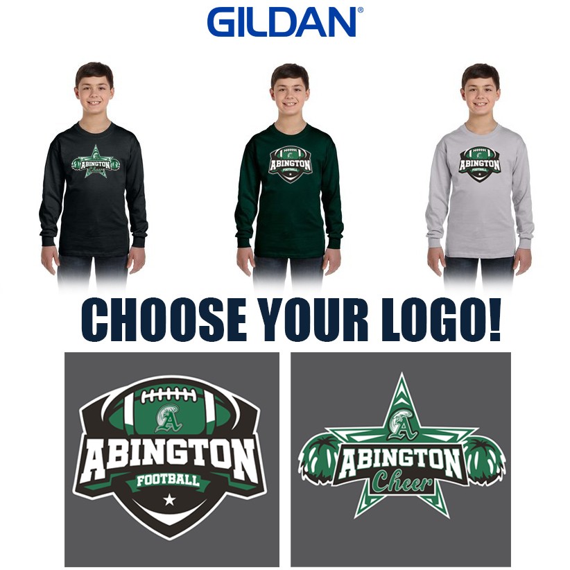 Abington Youth Football & Cheer Gildan Youth Heavy Cotton™ Long-Sleeve T-Shirt (YOUTH)