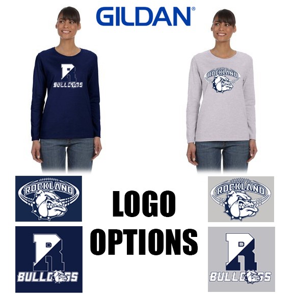 Rockland Youth Football and Cheer Gildan Ladies' Heavy Cotton™ Long-Sleeve T-Shirt, #G540L