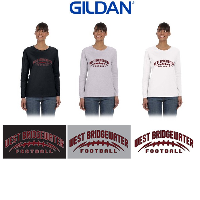 West Bridgewater Youth Football (& Cheer) Association Gildan Ladies' Heavy Cotton™ Long-Sleeve T-Shirt, Special Edition Logo