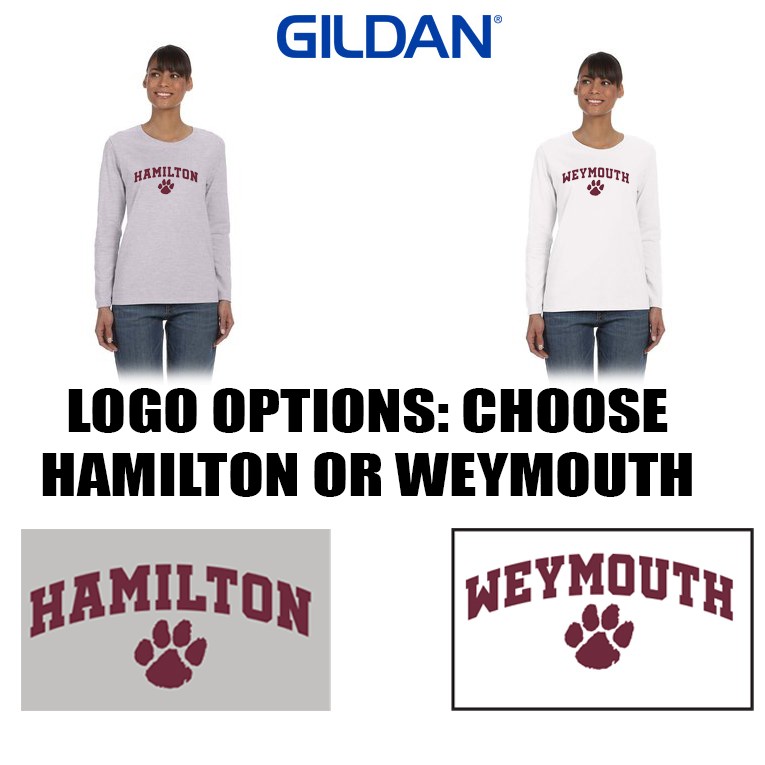 Thomas W. Hamilton School Gildan Ladies' Heavy Cotton™ Long-Sleeve T-Shirt