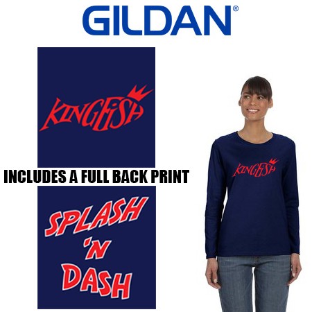 Kingfish Boosters Gildan Ladies' Heavy Cotton™ Long-Sleeve T-Shirt 