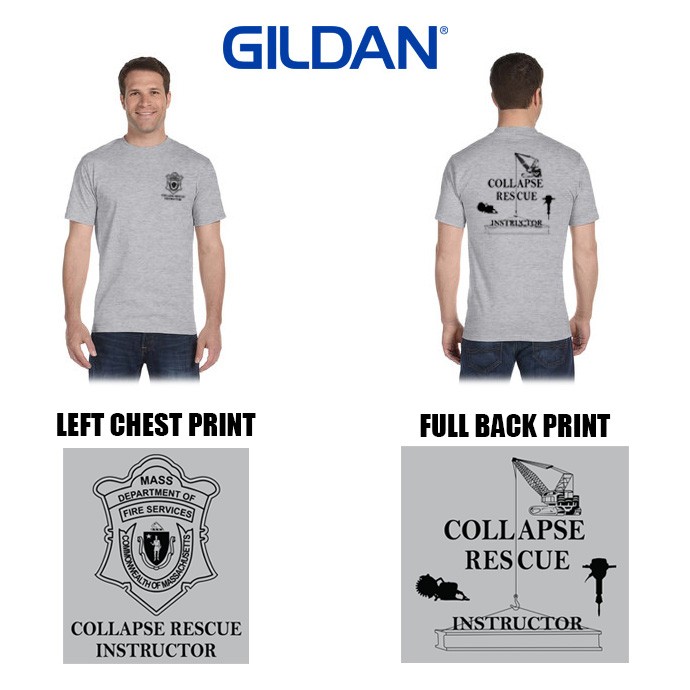 Mass Dept. of Fire Services Gildan Adult 50/50 T-Shirt