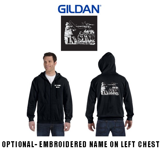 In Sync Hip Hop Black Gildan Heavy Blend Full Zip Hoodie, Adult