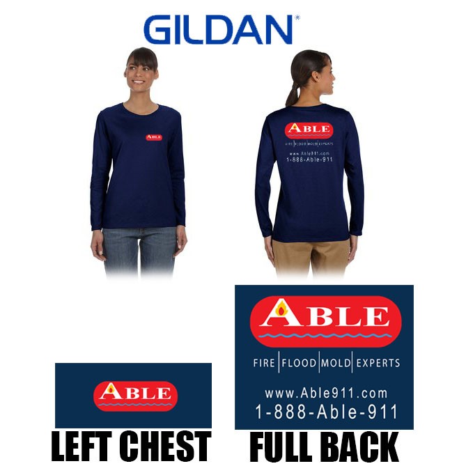 Able Corporate Ordering Gildan Ladies' Heavy Cotton™ Long-Sleeve T-Shirt