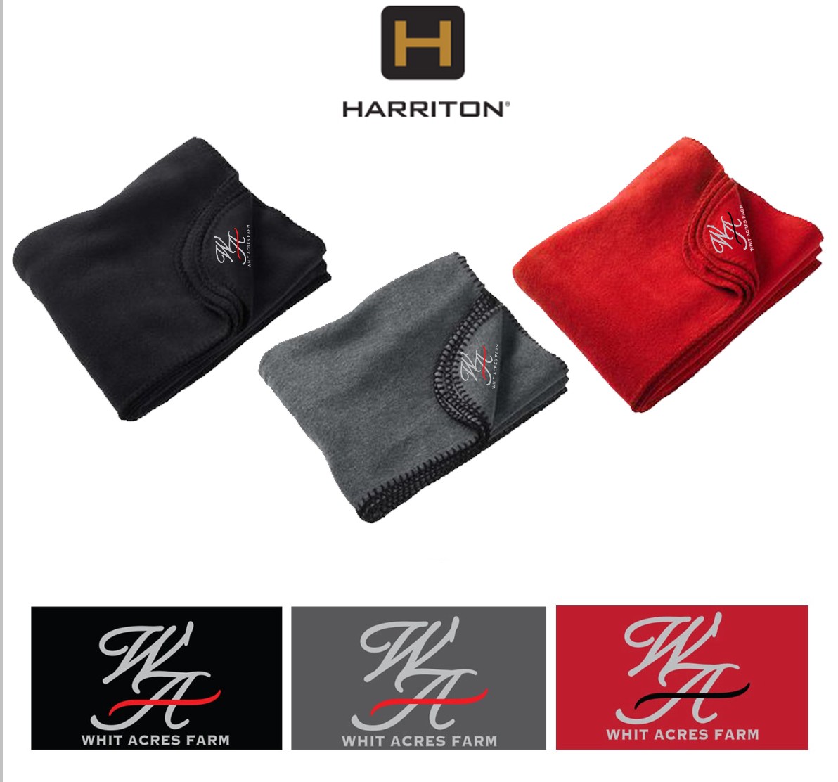 Whit Acres Farm Harriton 12.7 oz. Fleece Blanket