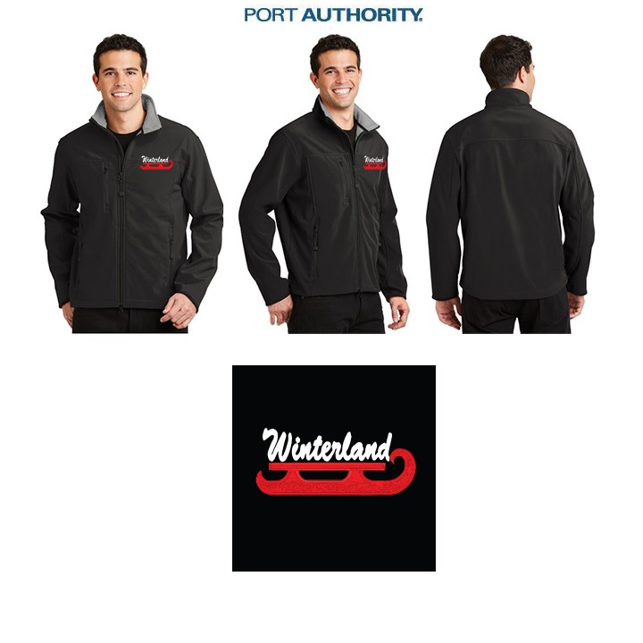 Winterland Skating School Port Authority Glacier Soft Shell Jacket, Mens/Adult Unisex