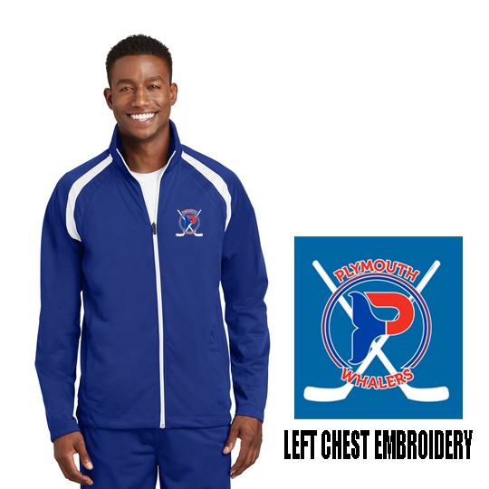 Plymouth Whalers Hockey Sport-Tek® Tricot Track Jacket, Adult Unisex/Men’s