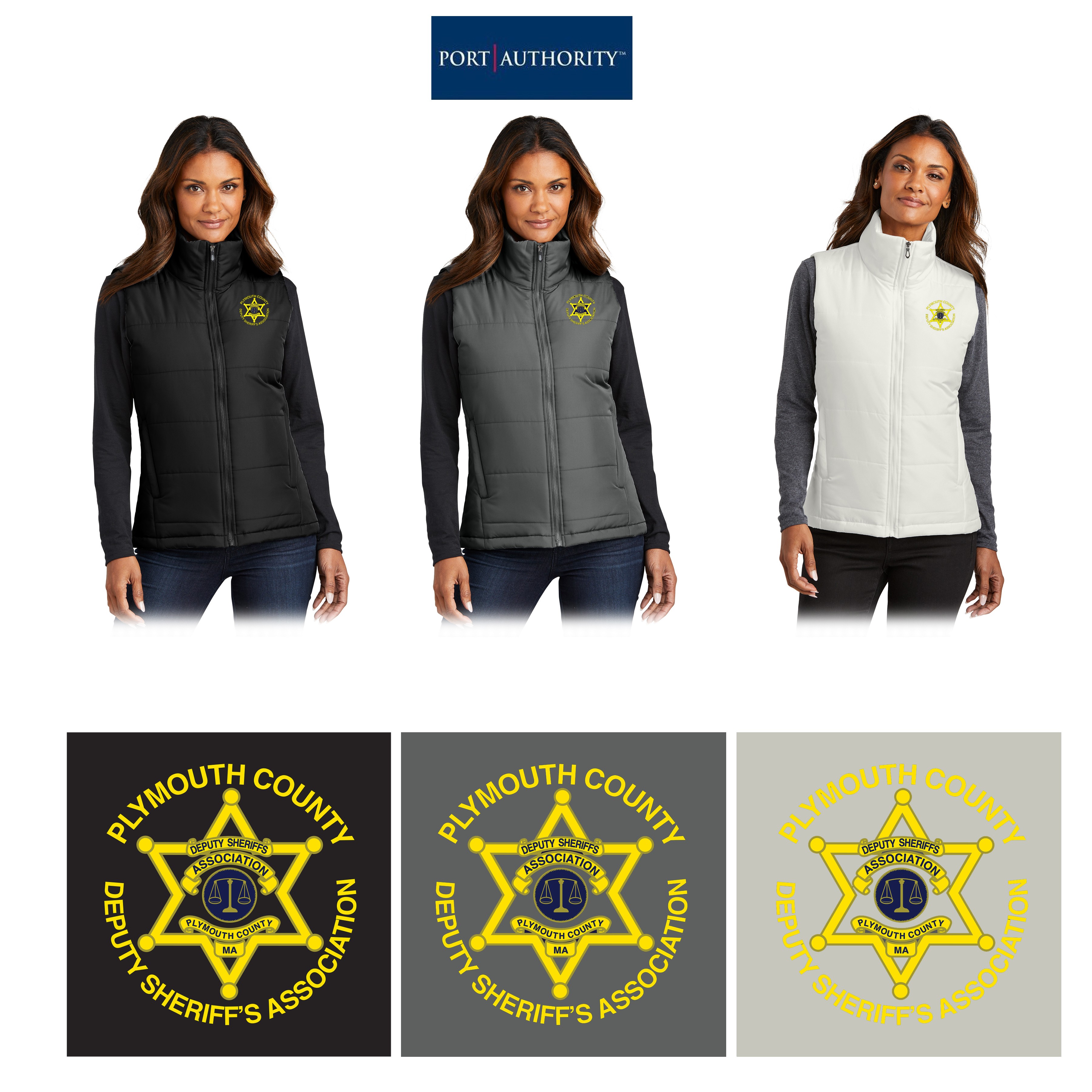Plymouth County Deputy Sheriffs Association Port Authority® Ladies Puffer Vest