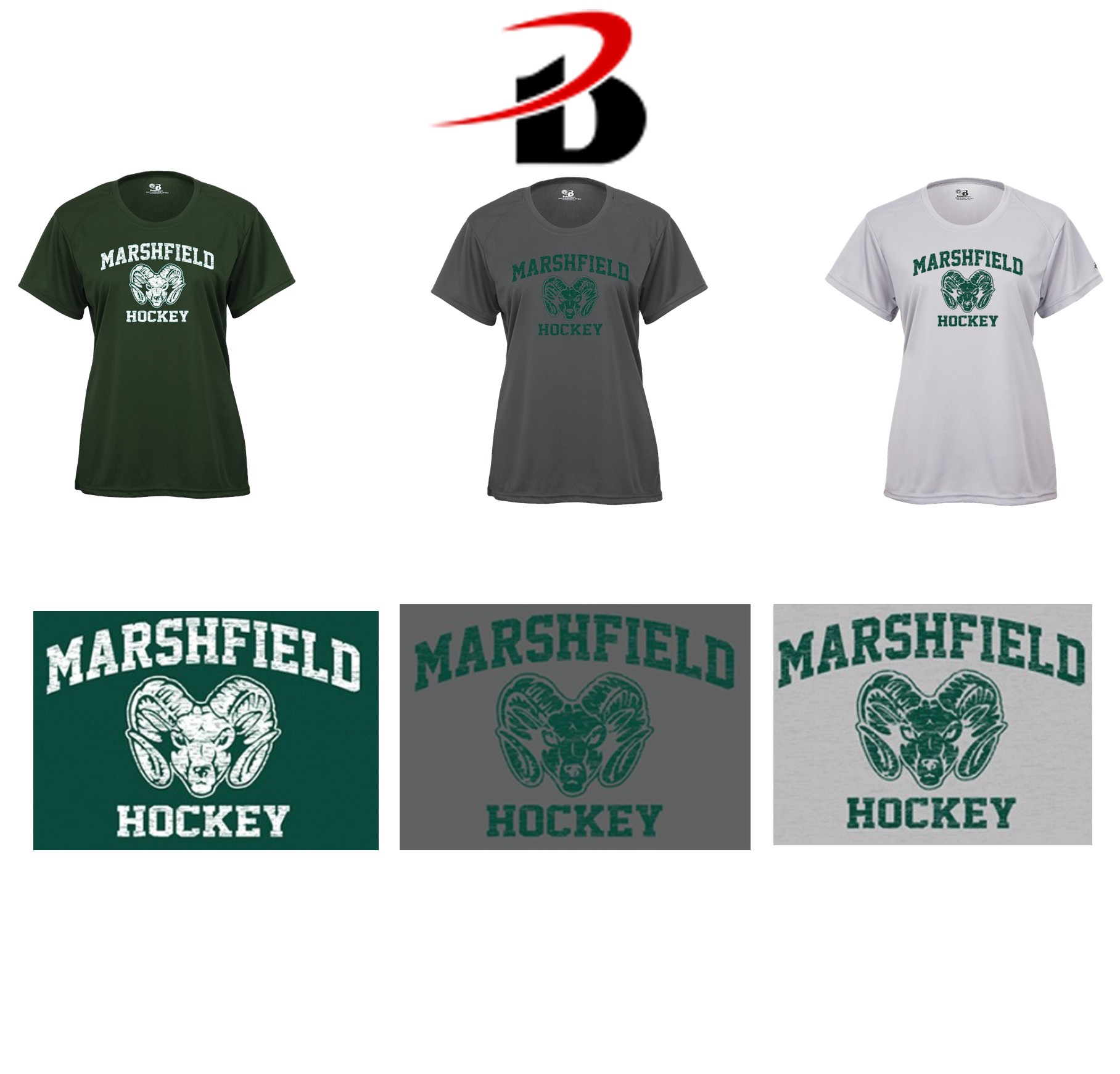Marshfield High School Girls Hockey Badger B-Core Women’s Tee