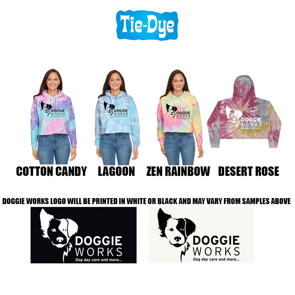 Doggie Works Tie-Dye Ladies' Cropped Hooded Sweatshirt