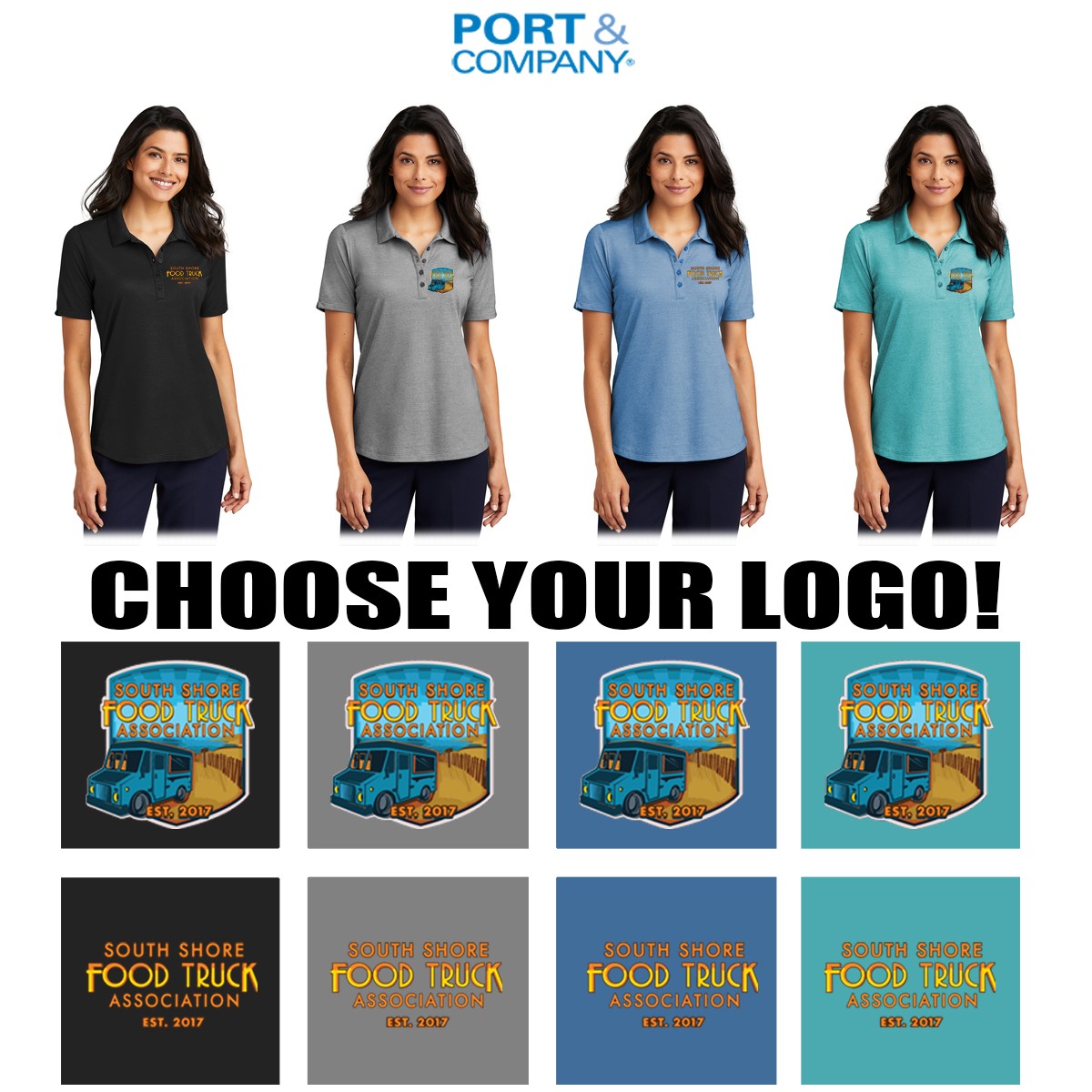 South Shore Food Truck Association SSFTA Port Authority® Ladies Fine Pique Blend Polo, Ladies Fit