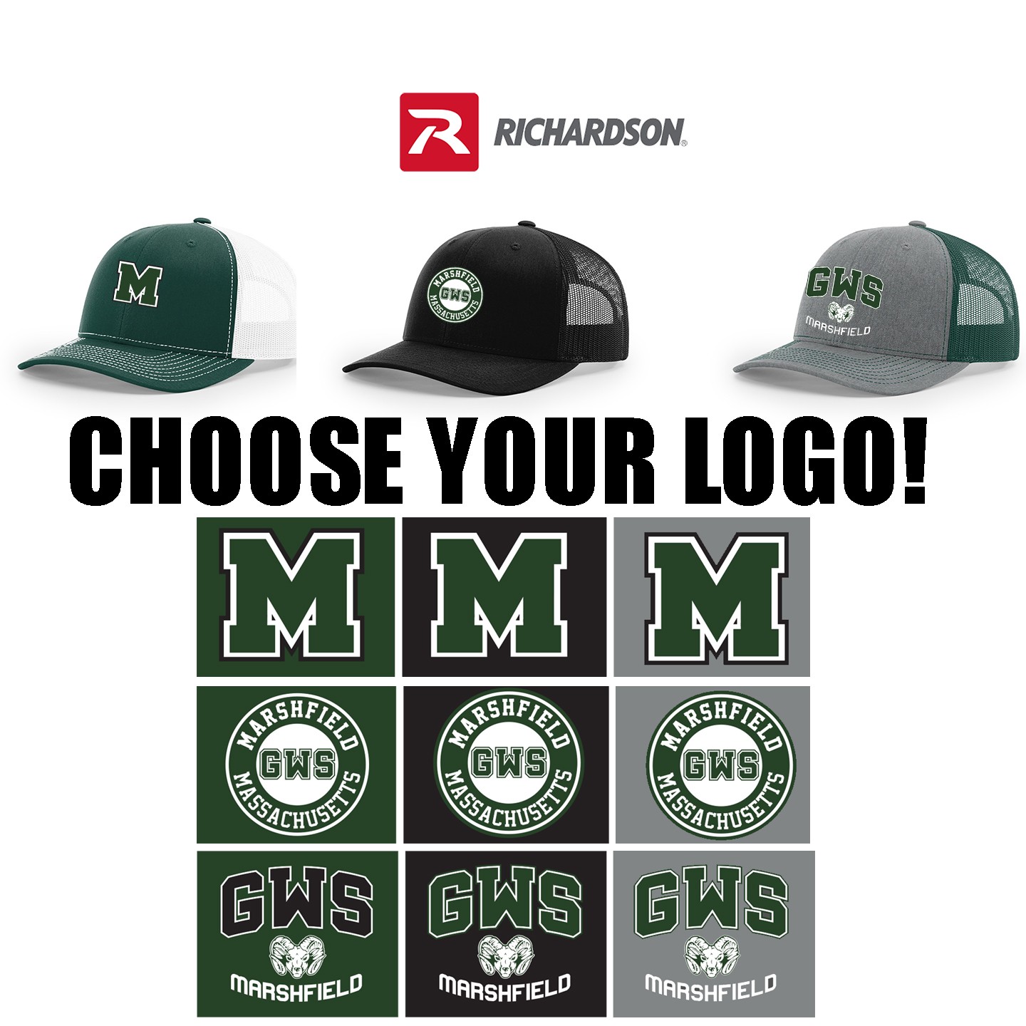 Governor Winslow School Marshfield Richardson Trucker Cap 112