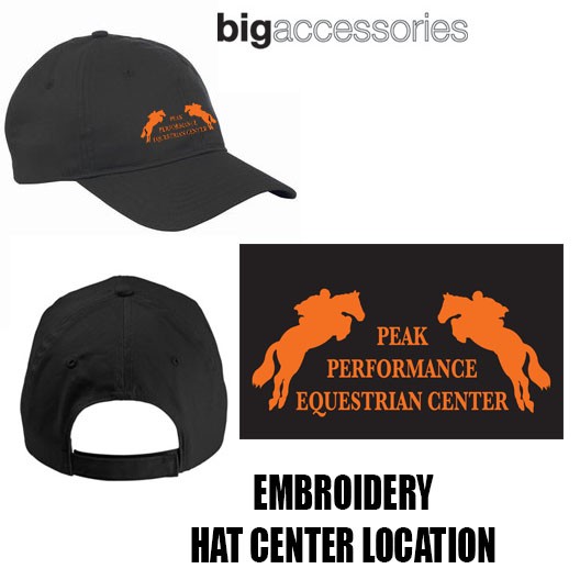 Peak Performance Equestrian Center Big Accessories 6-Panel Twill Unstructured Cap