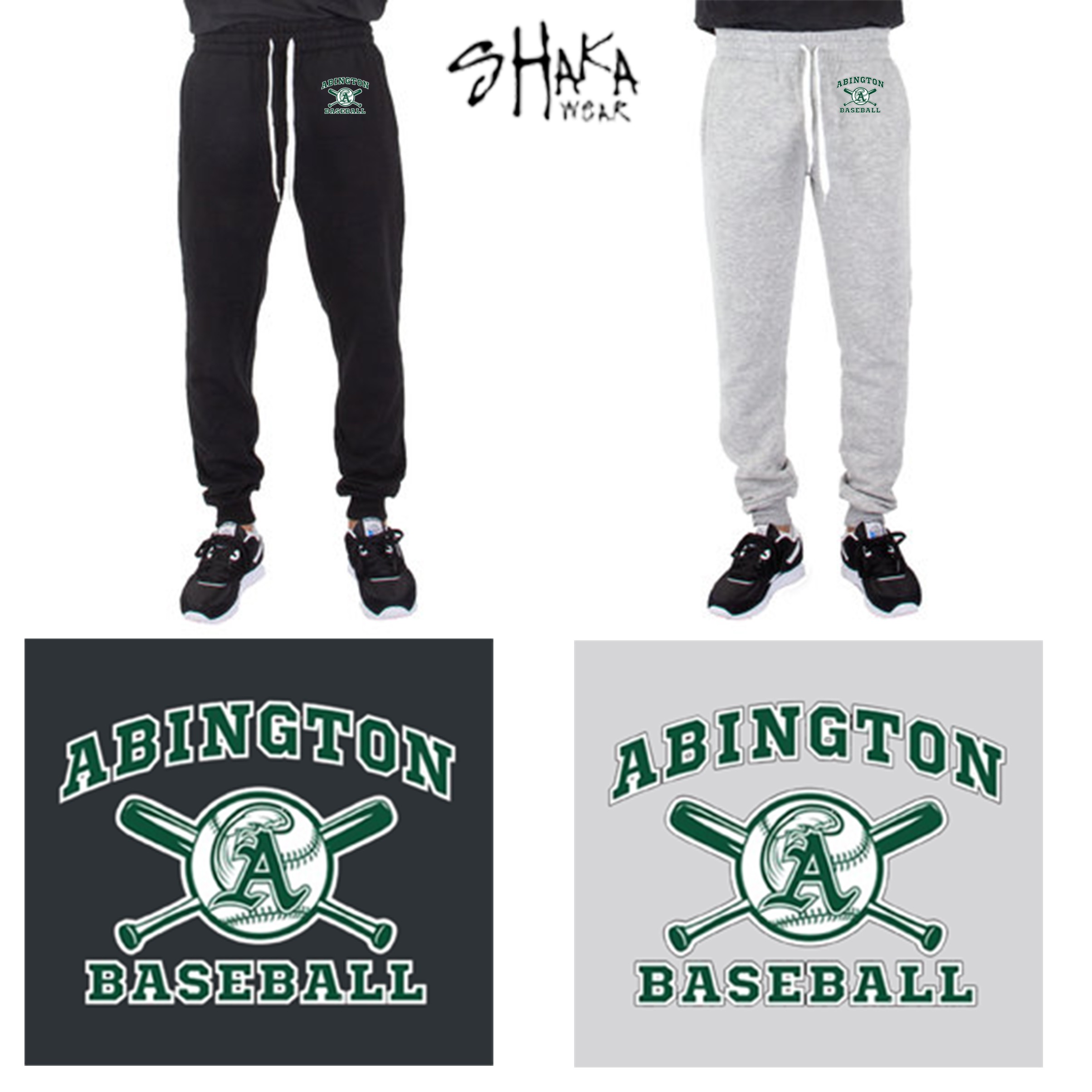 Abington Little League Shaka Wear Drop Ship Men's Fleece Jogger Pants