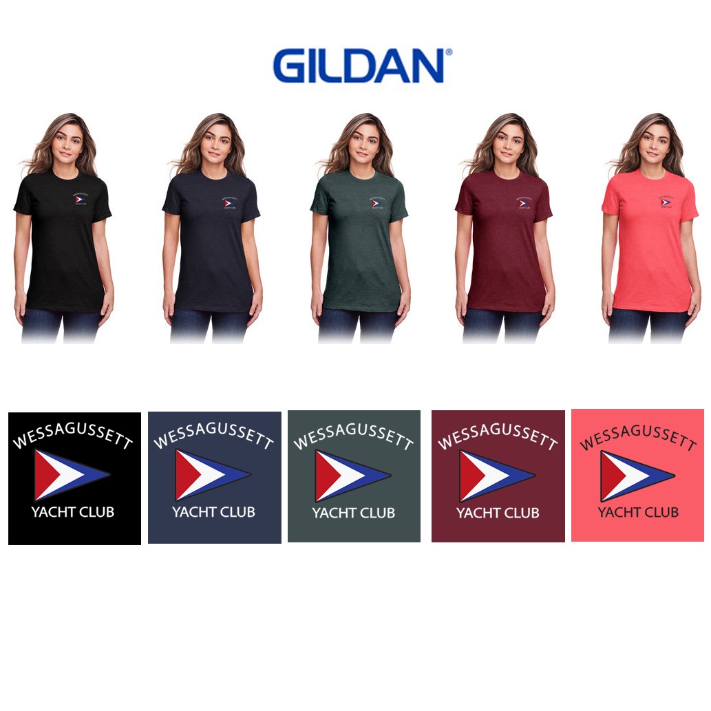 Wessagussett Yacht Club Gildan Ladies' Softstyle CVC T-Shirt