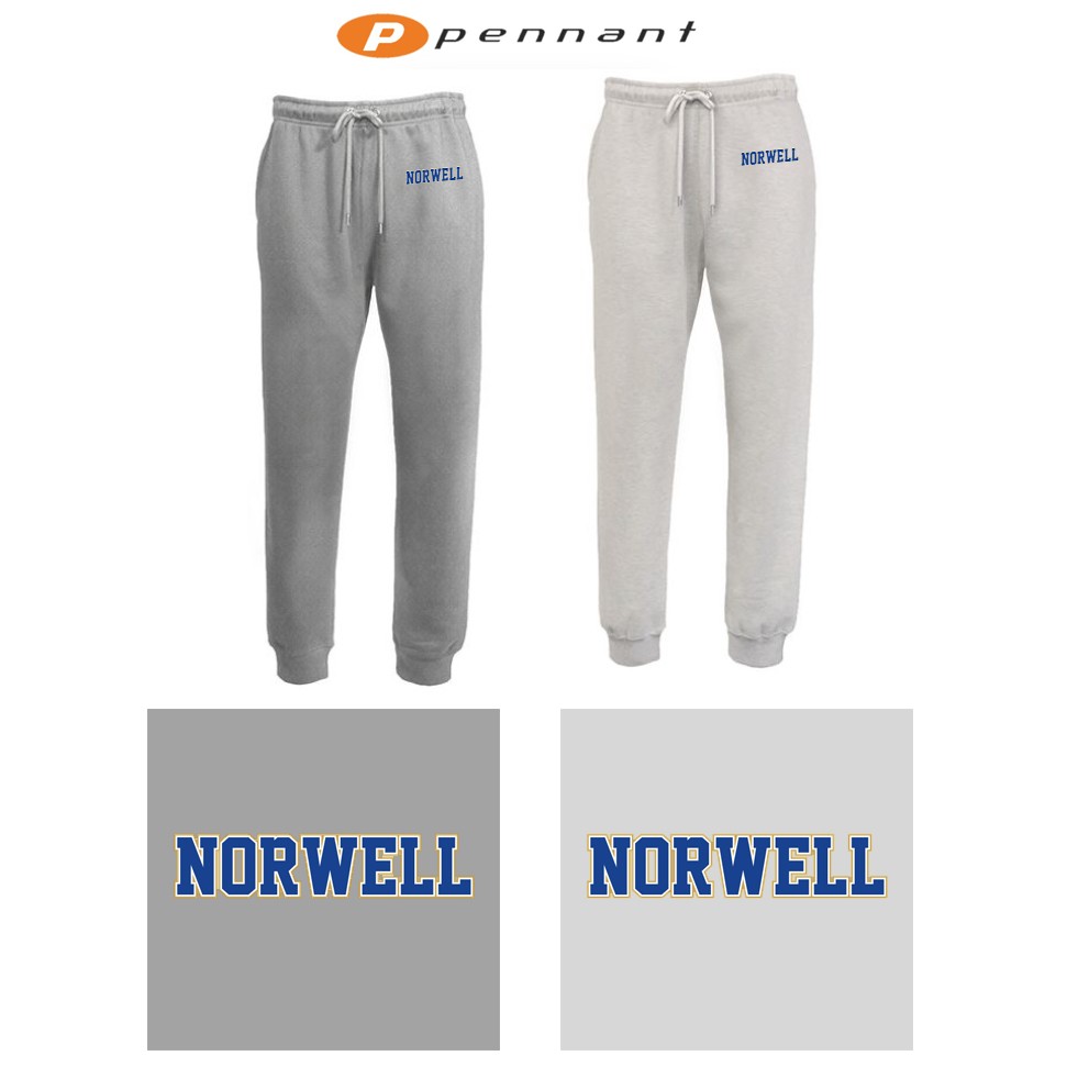 Norwell Middle School Pennant Brand Classic Jogger with Norwell Text Logo, Adult Fit