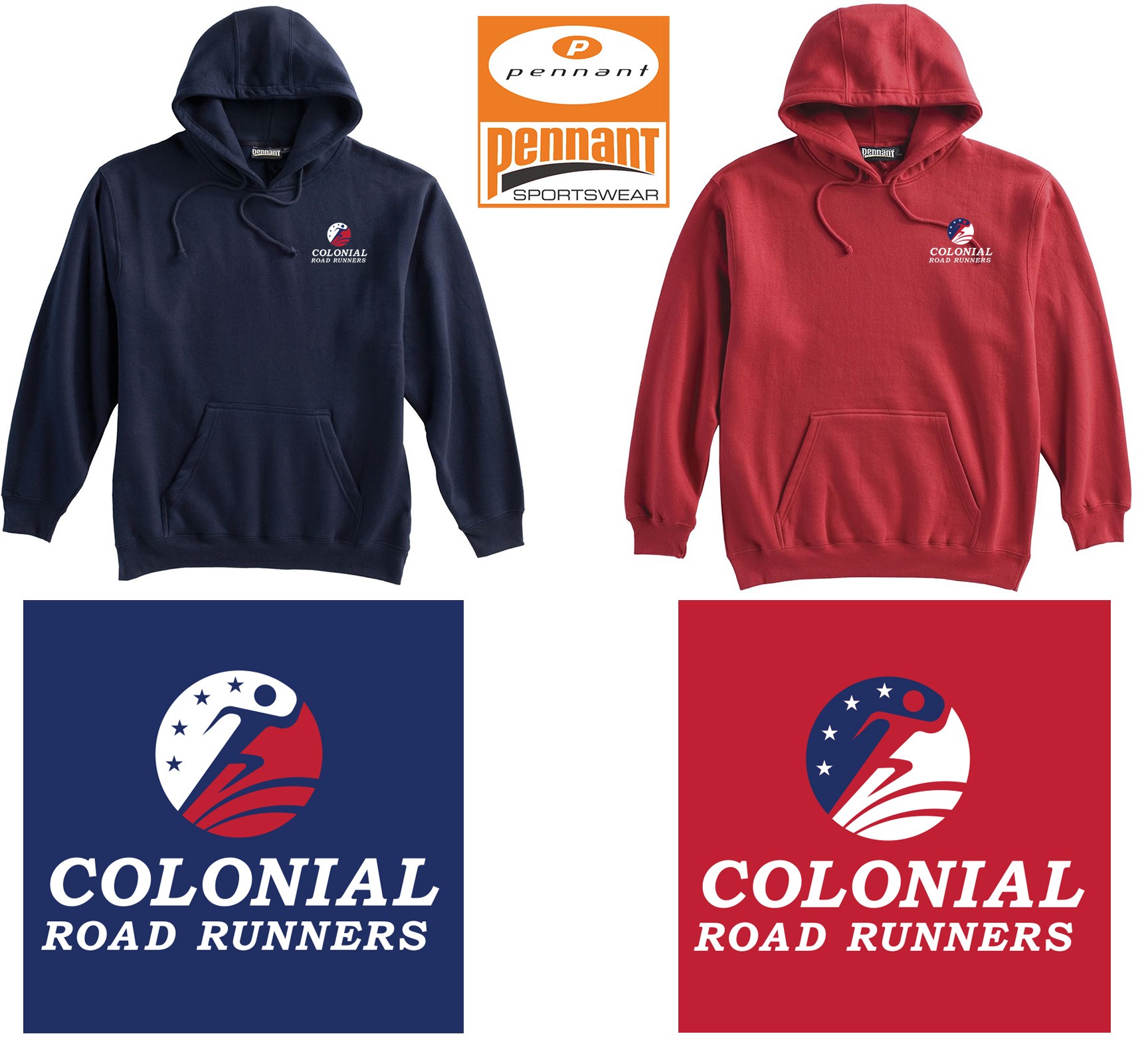 Colonial Road Runners Pennant Super-10 Hoodie