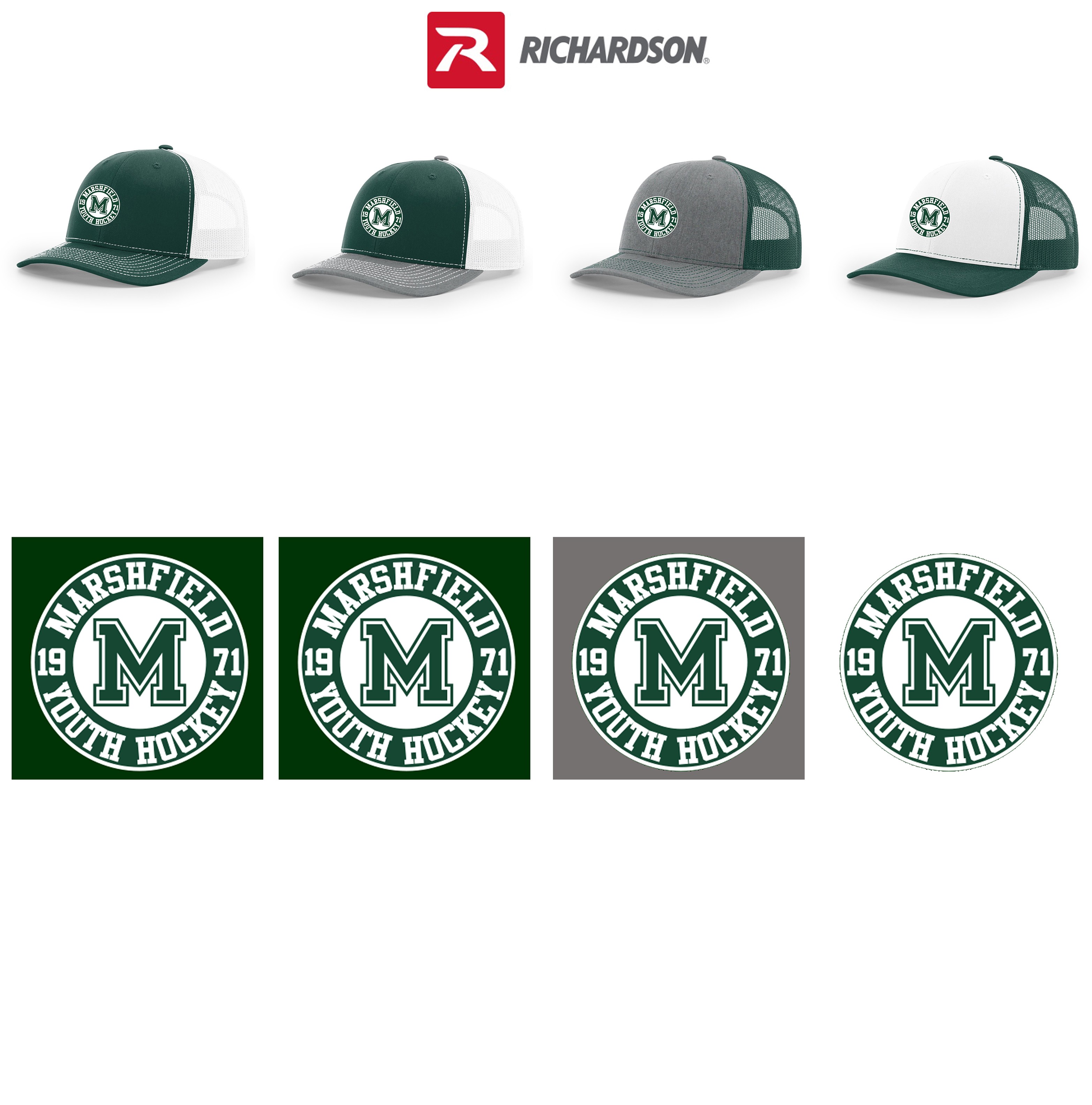 Marshfield Youth Hockey Richardson Mesh Back Trucker