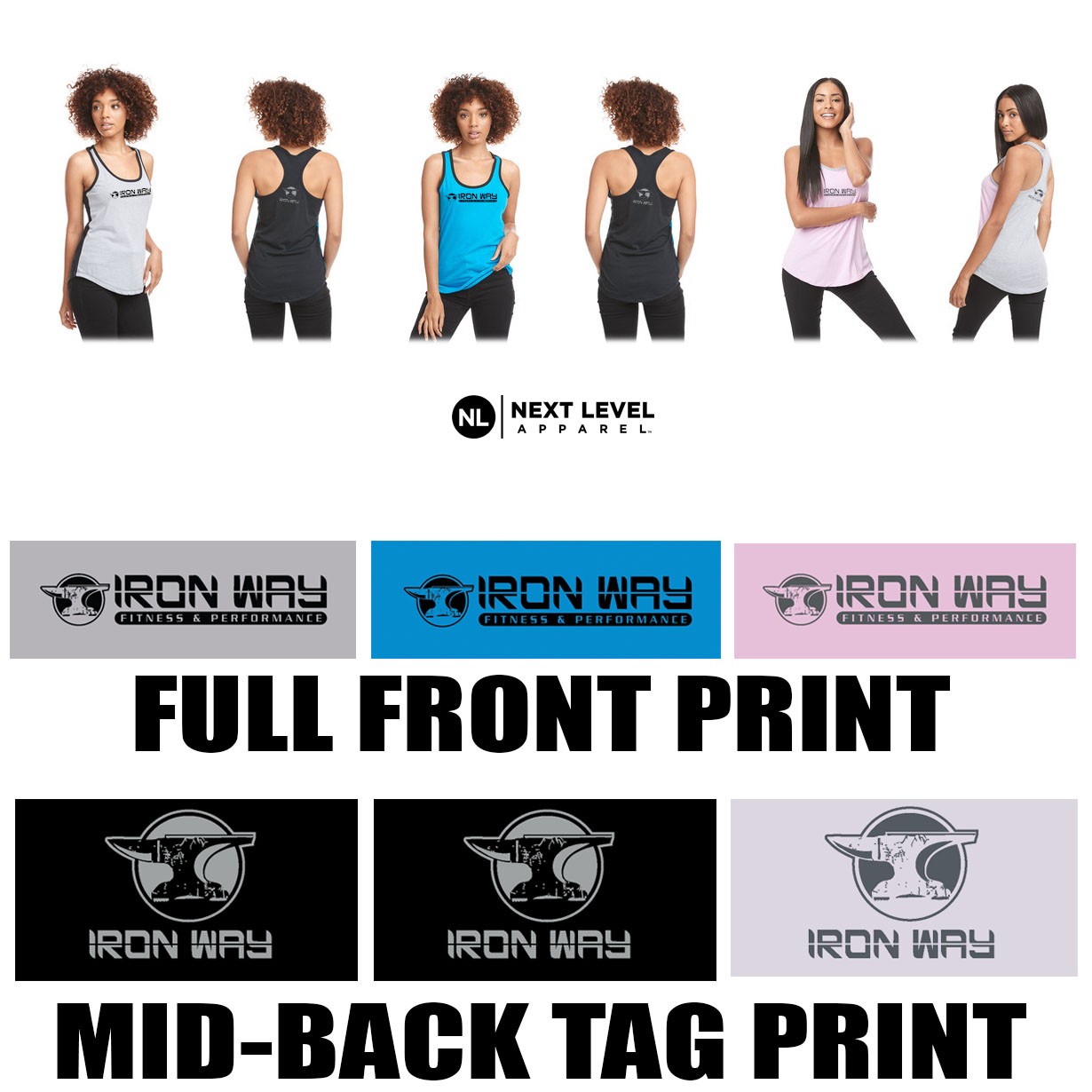 Iron Way Fitness Next Level Ladies' Ideal Colorblock Racerback Tank