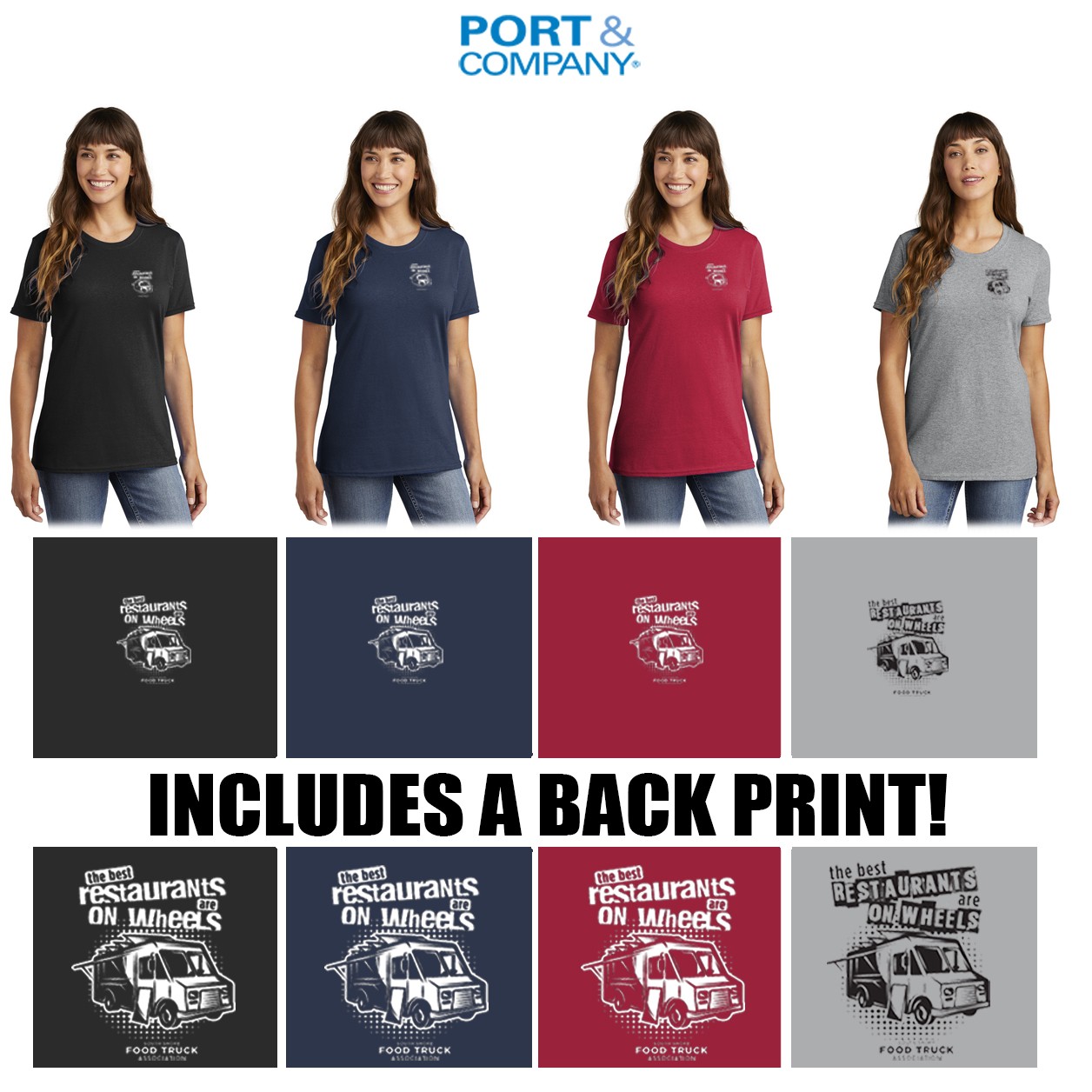 South Shore Food Truck Association SSFTA Port & Company® Ladies Core Cotton Tee, Ladies Fit