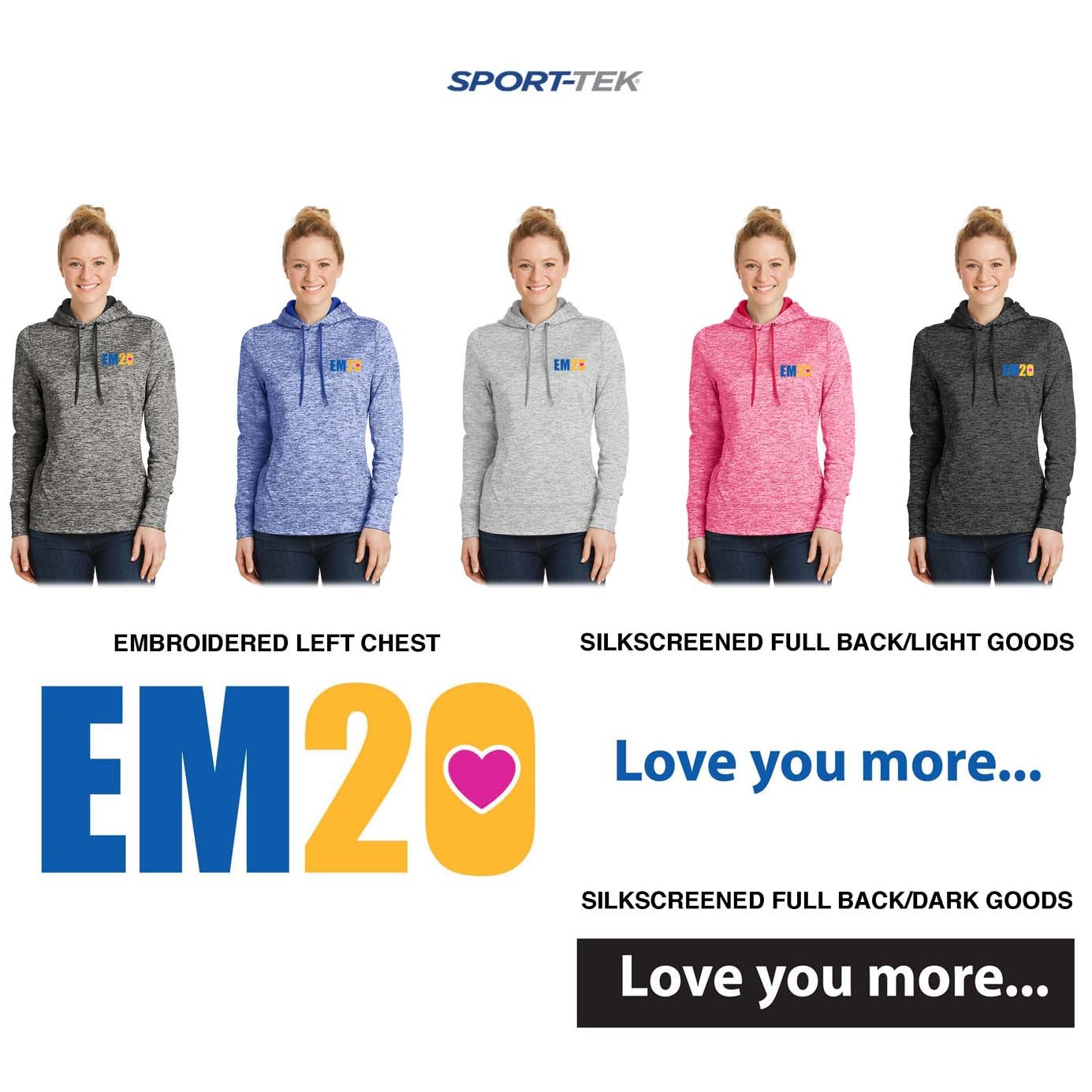 Emma Ryan Scholarship Fund Sport-Tek® Ladies PosiCharge® Electric Heather Fleece Hooded Pullover