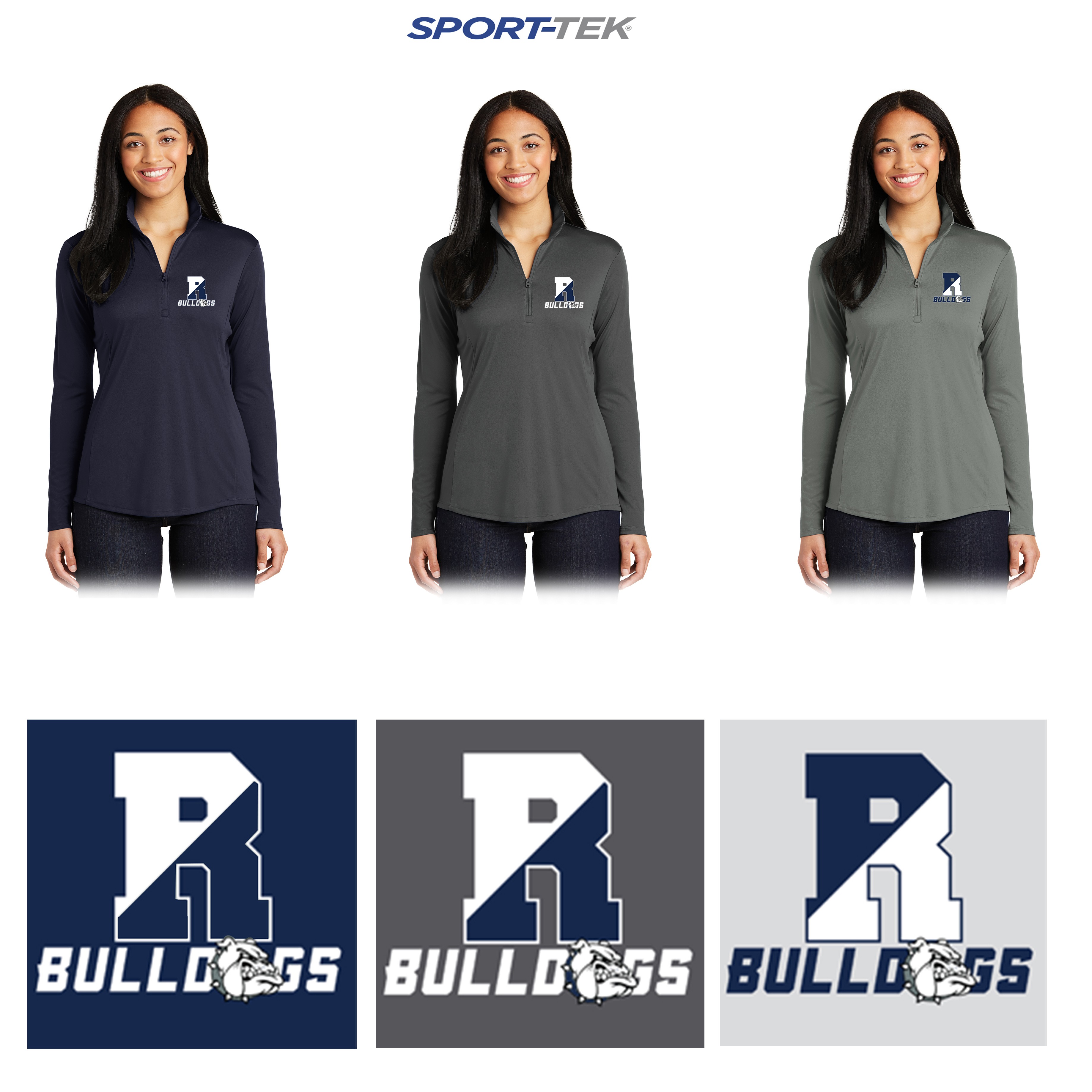 Rockland Youth Football and Cheer Sport-Tek® Ladies PosiCharge® Competitor™ 1/4-Zip Pullover, #LST357