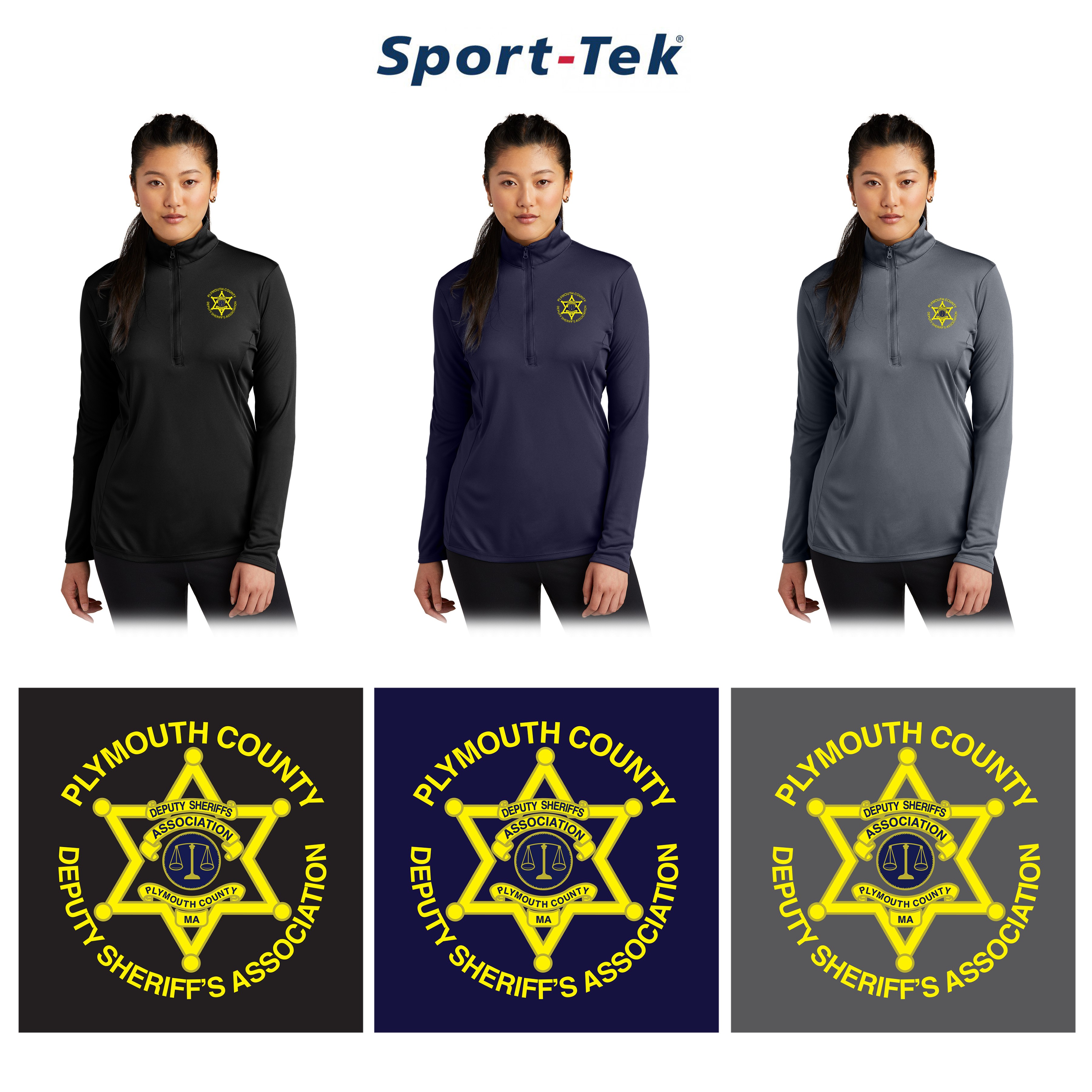 Plymouth County Deputy Sheriffs Association Sport-Tek® Ladies PosiCharge® Competitor™ 1/4-Zip Pullover