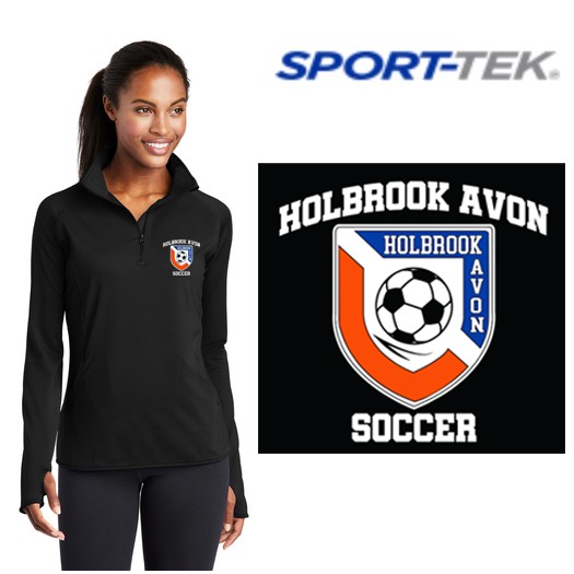 Holbrook Avon Youth Soccer Sport-Tek® Ladies Sport-Wick® Stretch 1/4-Zip Pullover
