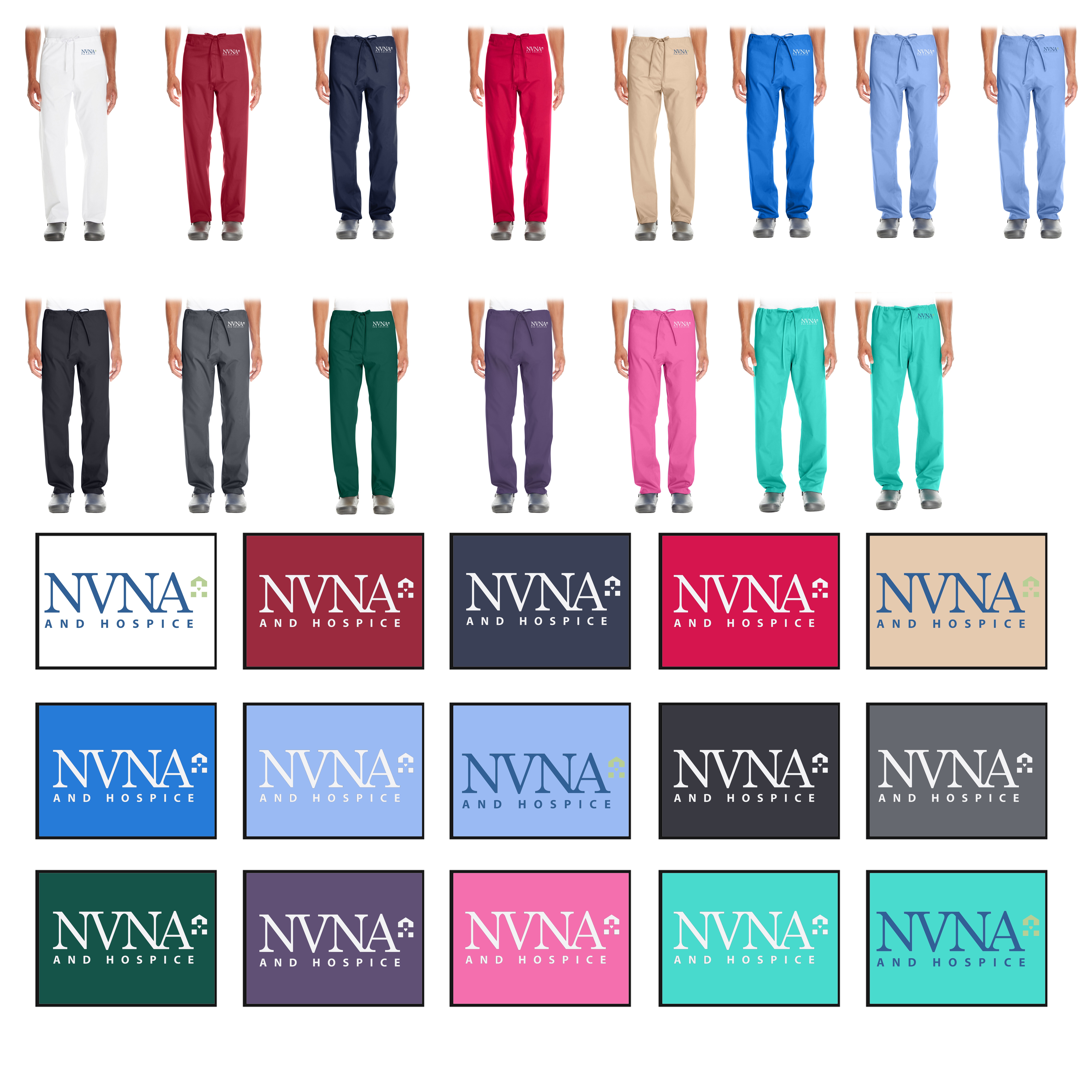 NVNA & Hospice Harriton Adult Restore 4.9 oz. Scrub Bottom, With Embroidered Logo