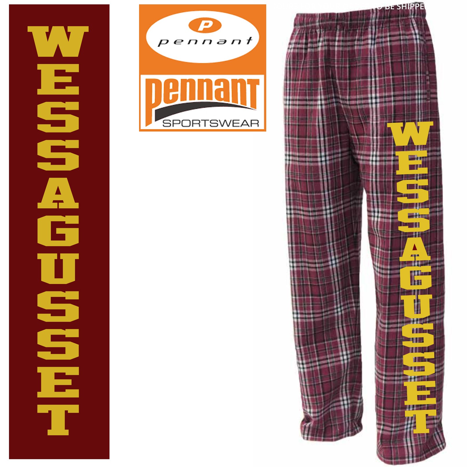 Wessagusset Primary School Pennant Youth Flannel Pant