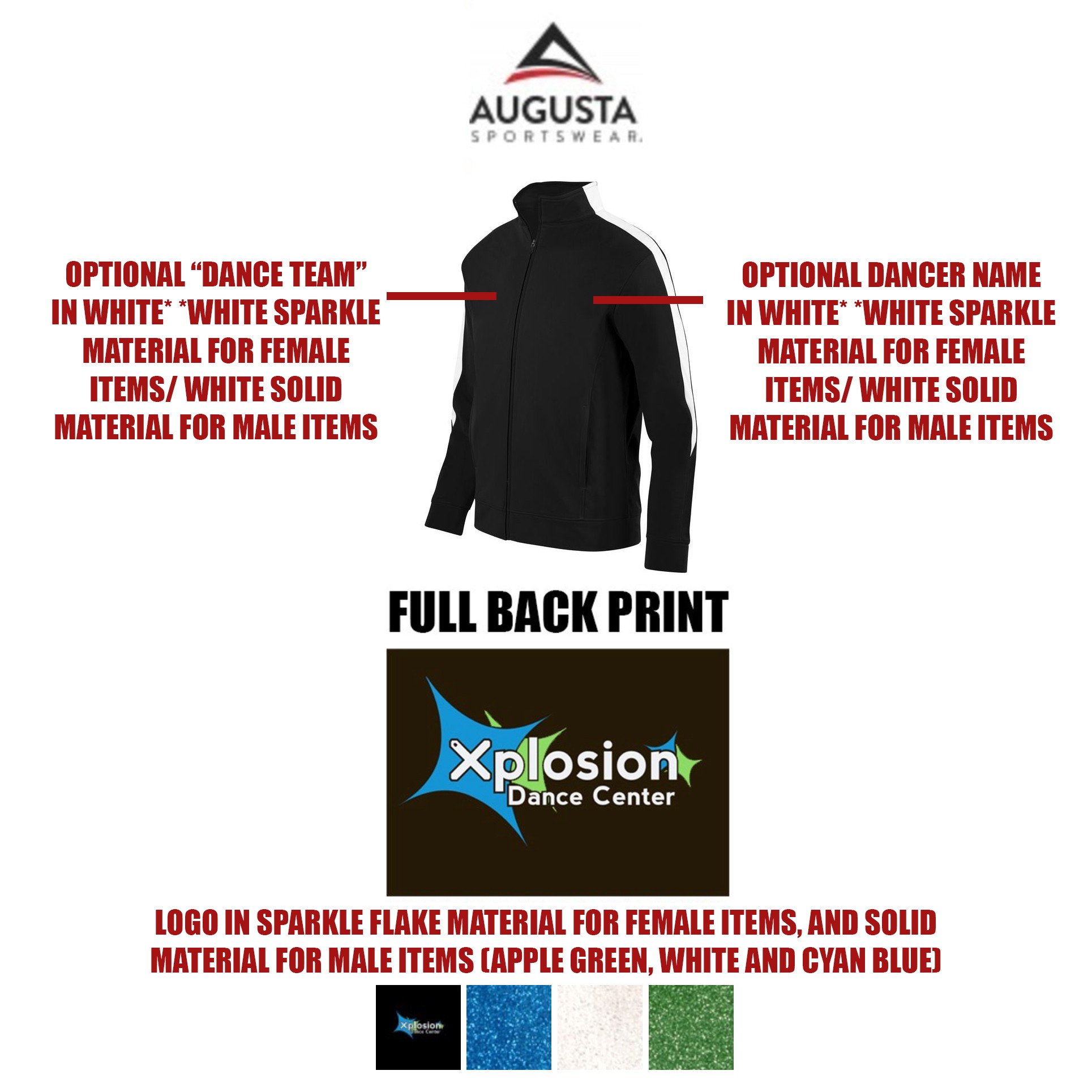 Xplosion Dance Center Augusta Medalist Jacket 2.0, Adult Unisex/Men’s