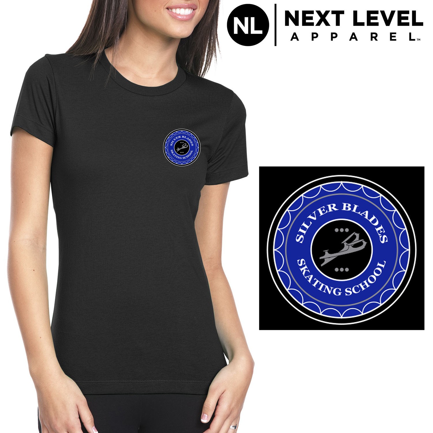 Silver Blades Skating School Next Level Ladies' Boyfriend T-Shirt