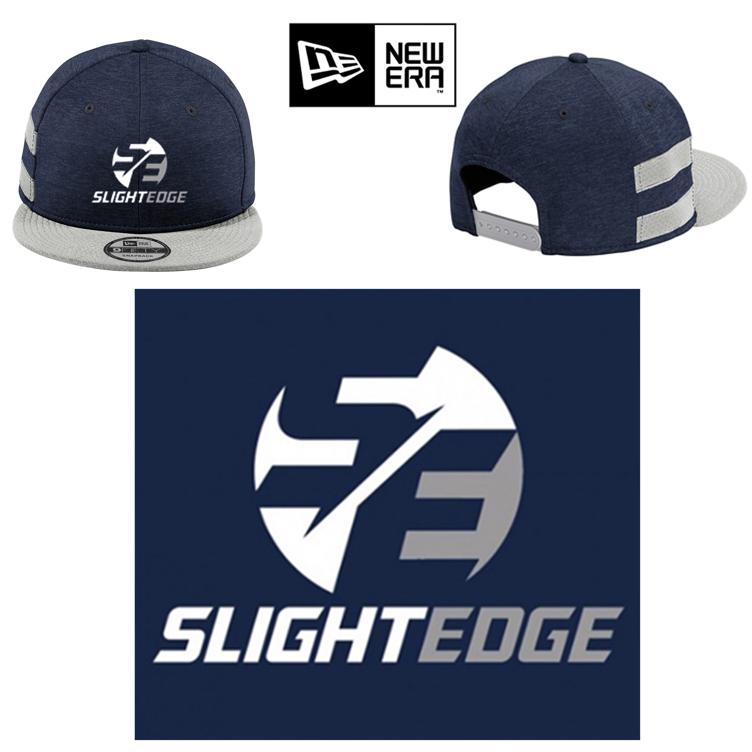 Slight Edge Fitness & Performance New Era ® Shadow Heather Striped Flat Bill Snapback Cap