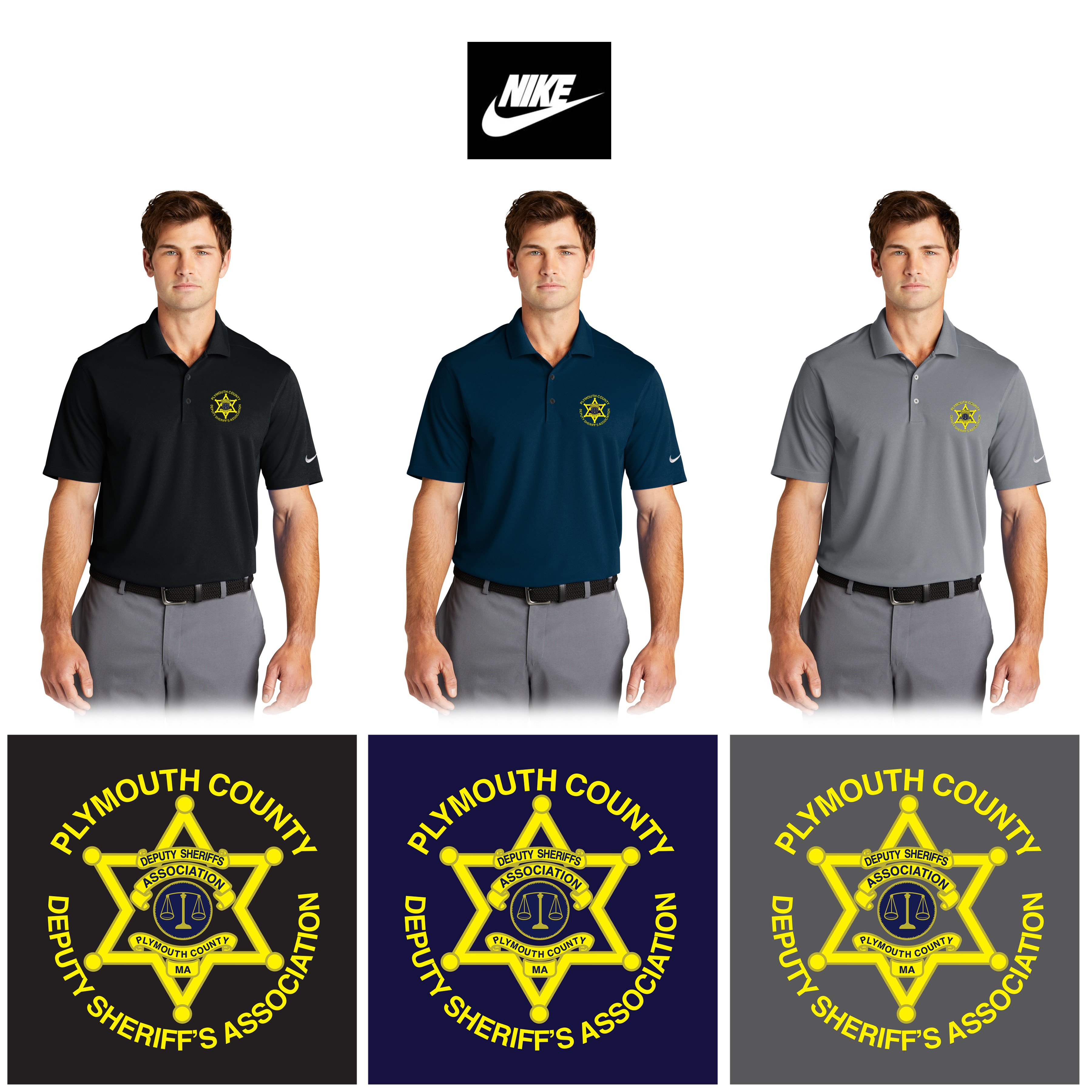 Plymouth County Deputy Sheriffs Association Nike Dri-FIT Micro Pique 2.0 Polo