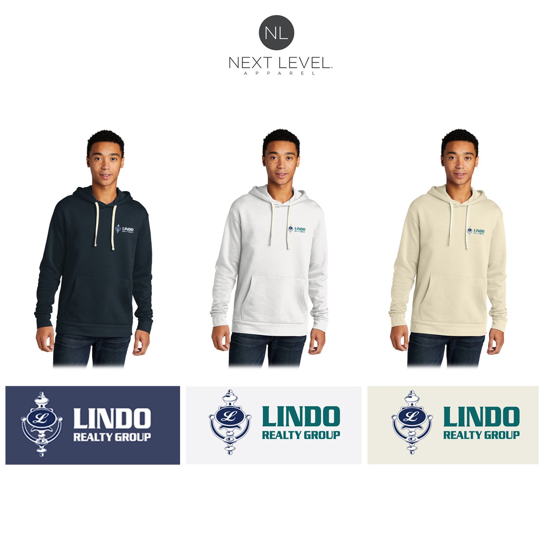 Lindo Realty Group Next Level™ Unisex Santa Cruz Pullover Hoodie
