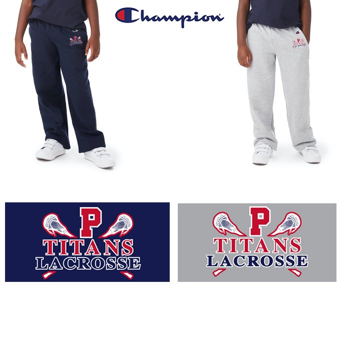 Pembroke Titans Youth Lacrosse Champion Youth Powerblend® Open-Bottom Fleece Pant with Pockets